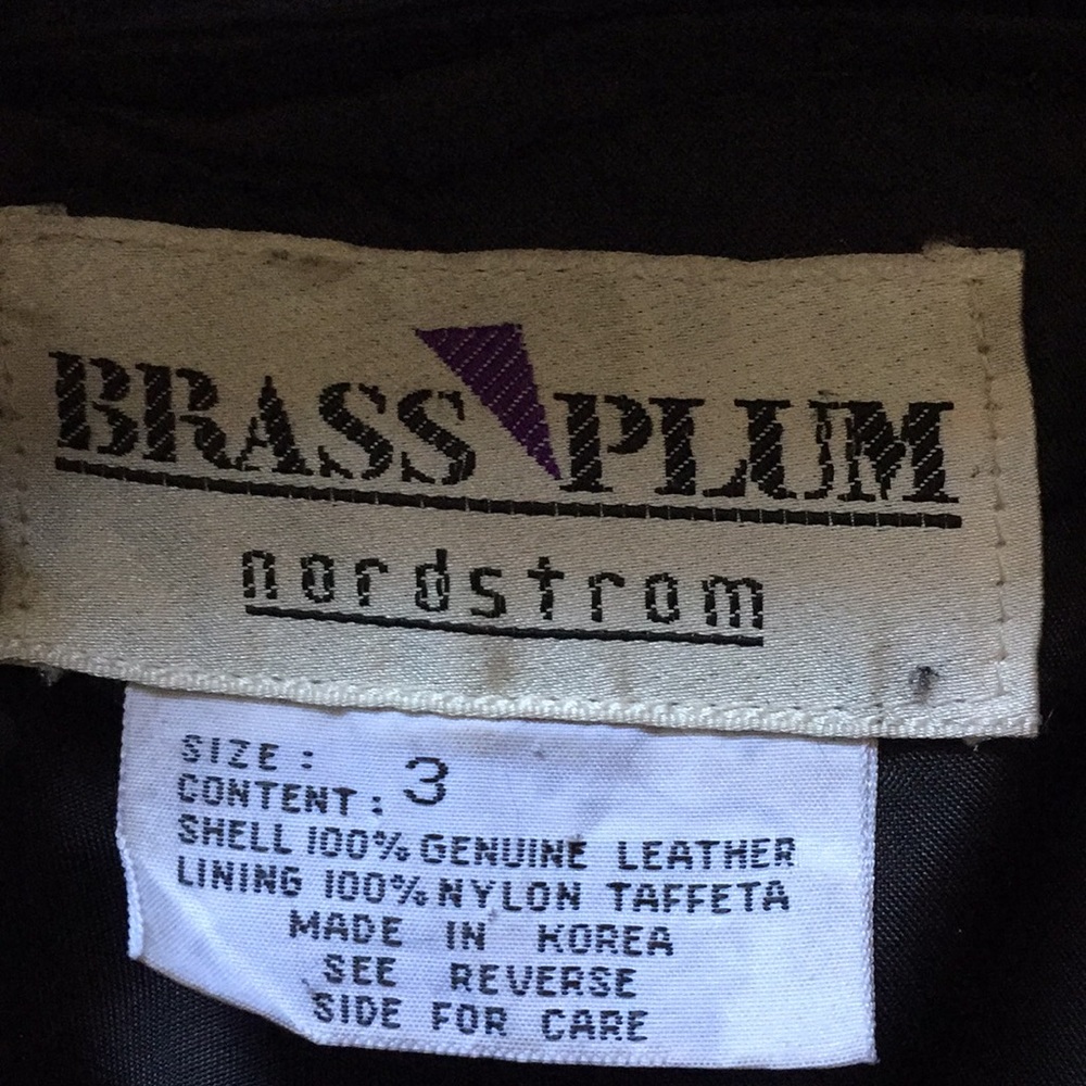 Vintage Brass Plum leather skirt - Picture 4 of 4